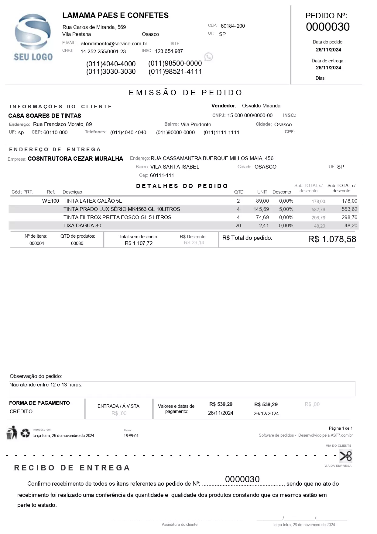 Pedido completo